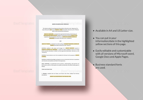 printable blank lease agreement form 19 free word pdf