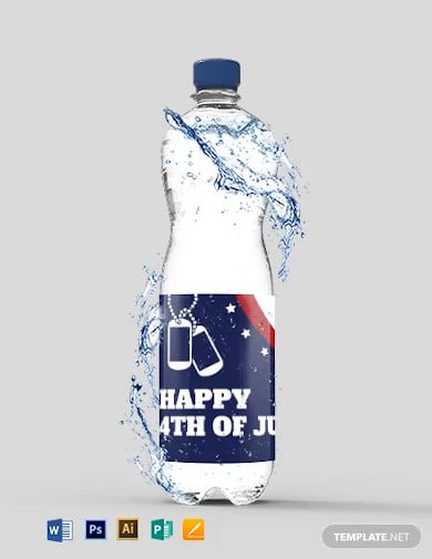 patriotic-america-water-bottle-label-template