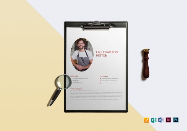 professional chef resume template