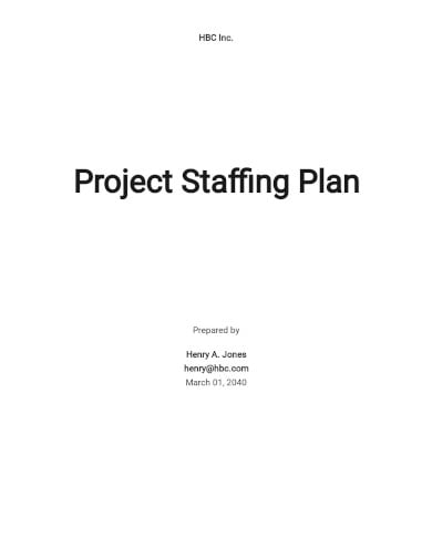 project staffing plan template