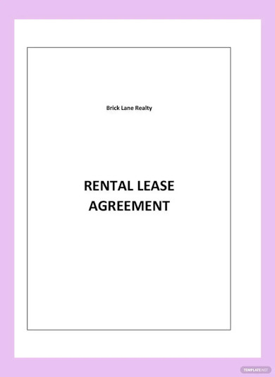 rental lease agreement