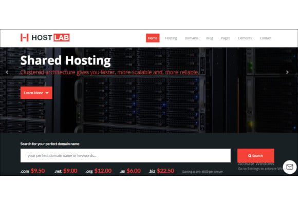 responsive hosting service template