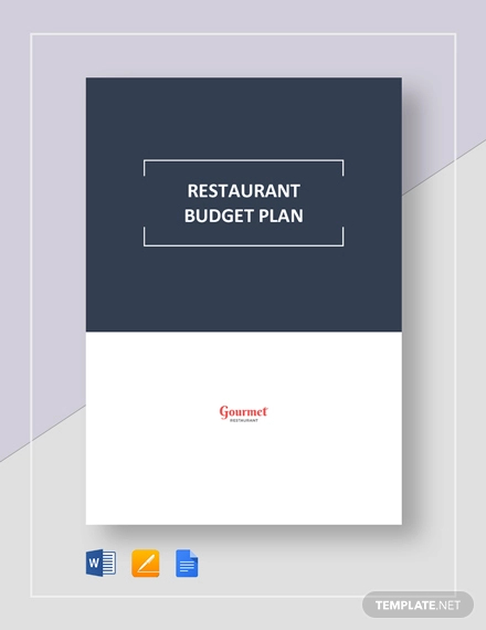 restaurant budget plan template