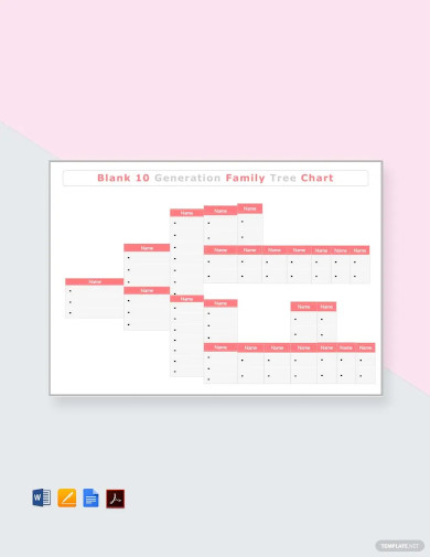 sample blank 10 generation family tree template