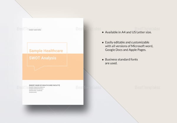 sample healthcare swot analysis template