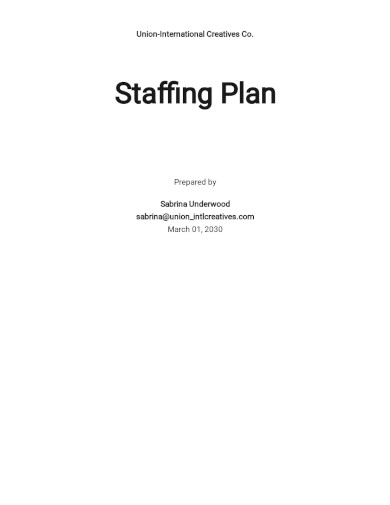 sample staffing plan template