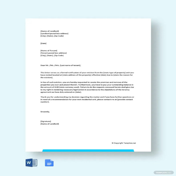 simple eviction letter template