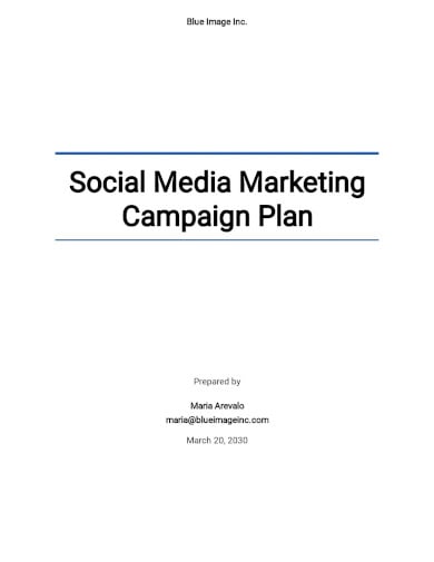 social media marketing campaign plan