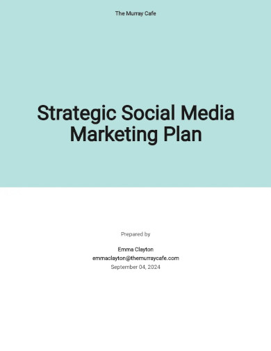 strategic social media marketing plan template