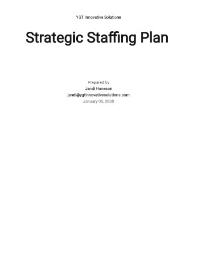 strategic staffing plan template