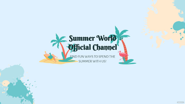 summer youtube banner template
