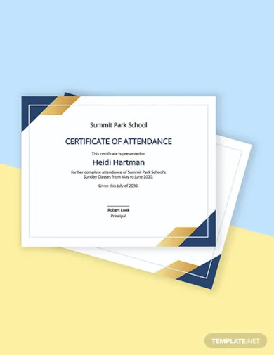 sunday school student certificate template