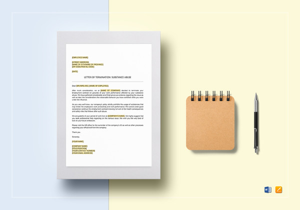 termination-letter-substance-abuse