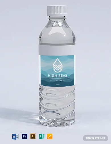 water bottle label template