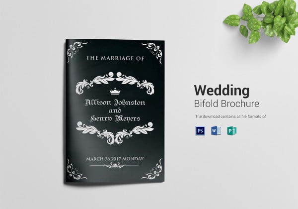 wedding invitation bi fold brochure