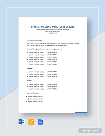 11 Church Meeting Minutes Templates Word Apple Pages Google Docs Free Premium Templates