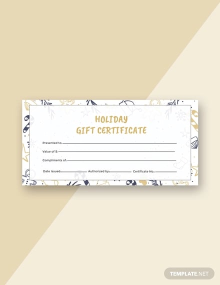 free holiday gift certificate