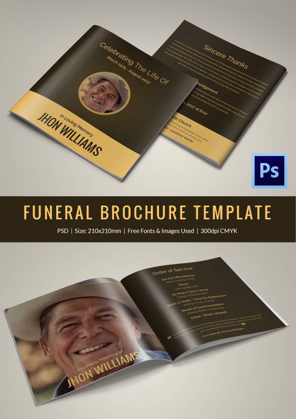 37 Funeral Program Brochure Templates PSD AI Word