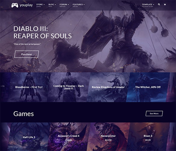 gaming zone responsive php theme