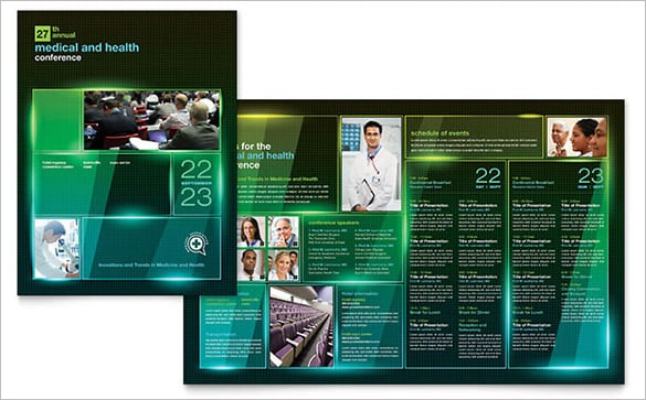 medical conference brochure template