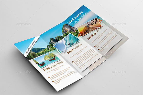 travel holiday trifold brochure
