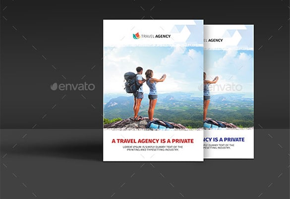 holiday travel agency bifold brochure