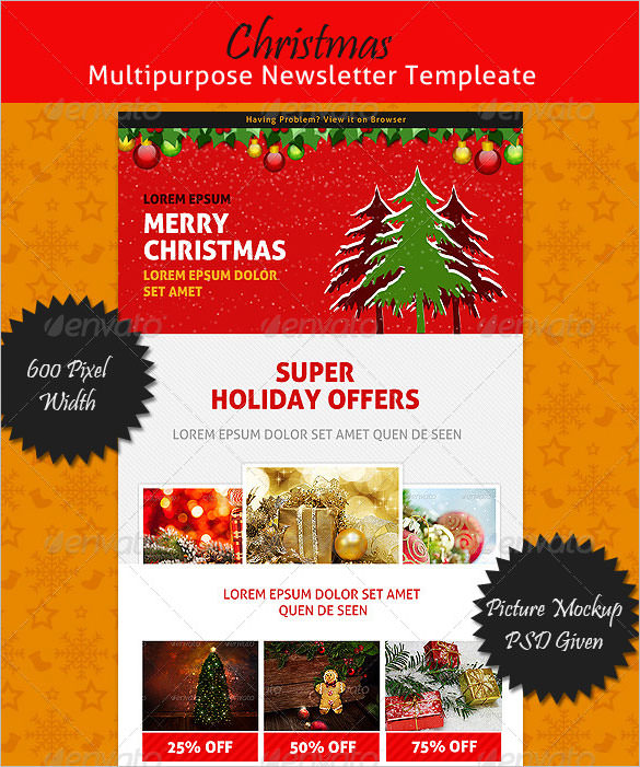 28 Christmas Newsletter Templates Free PSD EPS Ai Word