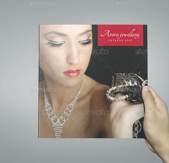 square bi fold jewelry brochure