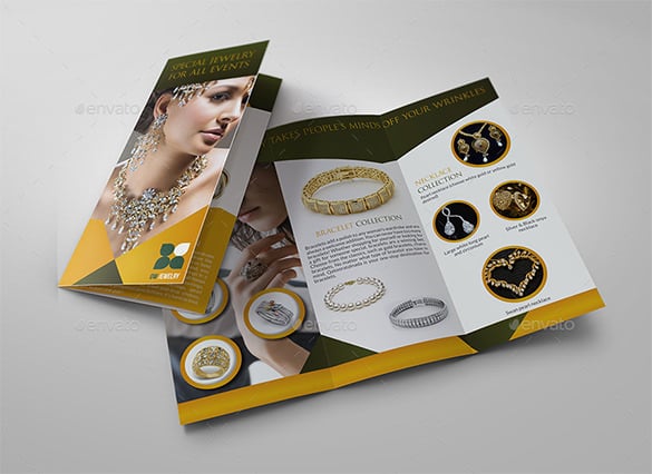 jewelry and accessories tri fold catalog brochure