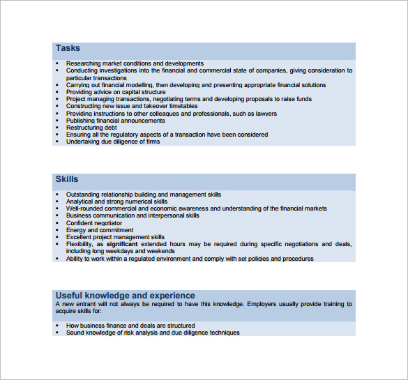 Financial Analyst Job Description Template 9+ Free Word, PDF Format