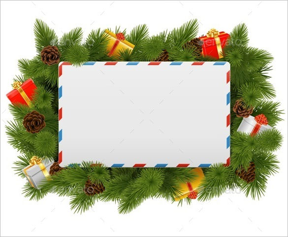 vector christmas postcard envelope download