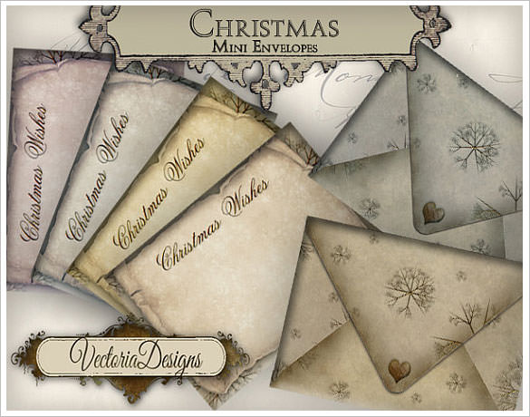 download mini christmas envelopes printable