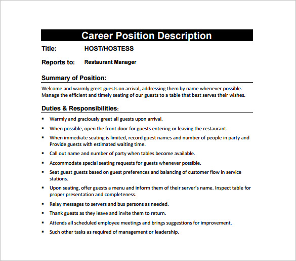 hostess-job-description-template-12-free-word-pdf-format-download