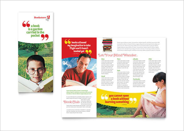 bookstore-library-brochure-template
