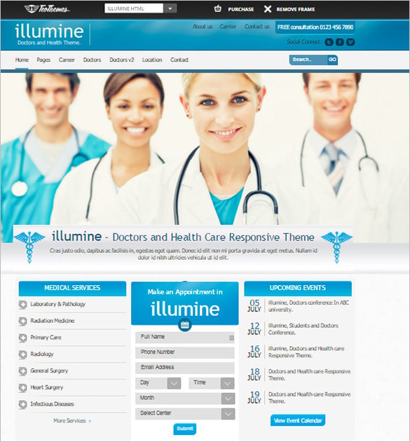doctors health care bootstrap template