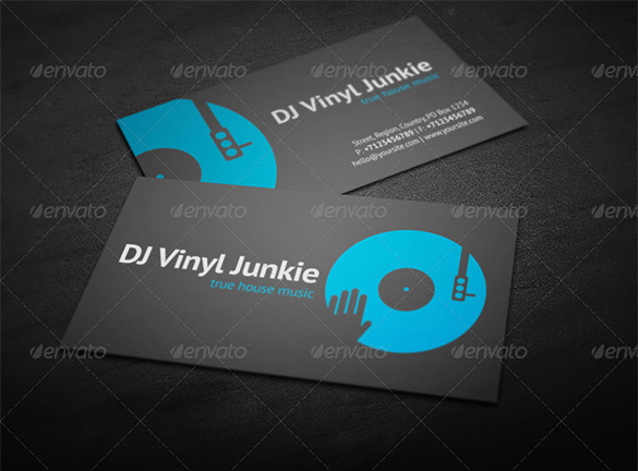 dj business cards templates free