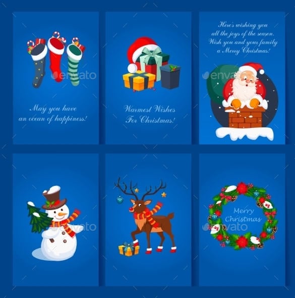 set-of-christmas-and-new-year-greeting-card-template-eps-download