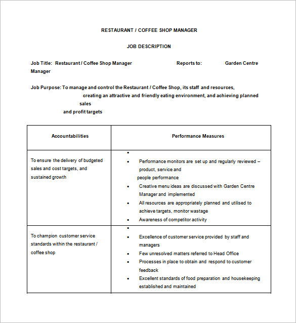 7  Restaurant Management Templates DocTemplates