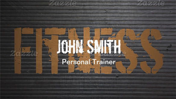 professional grunge metal personal trainer double sided standard business cards