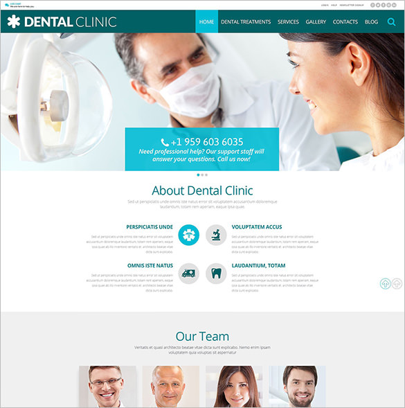 health psd template for dentist