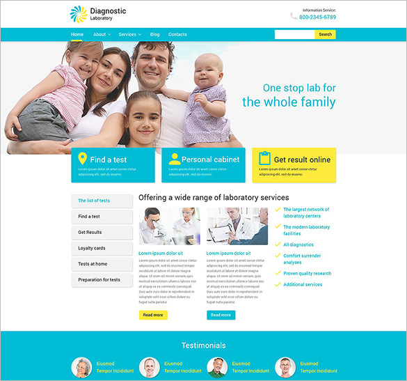 diagnostic laboratory psd template