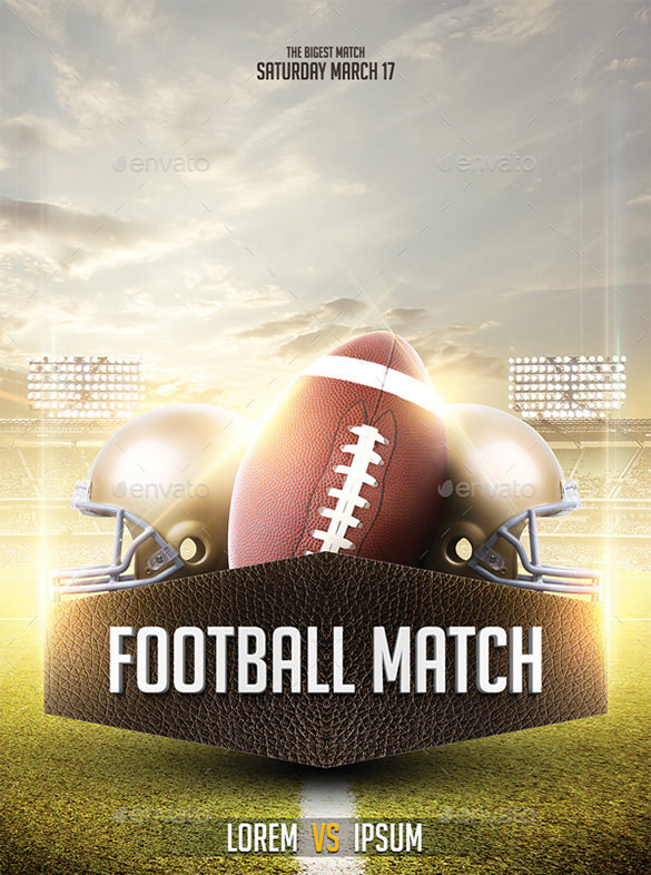 big match football flyer