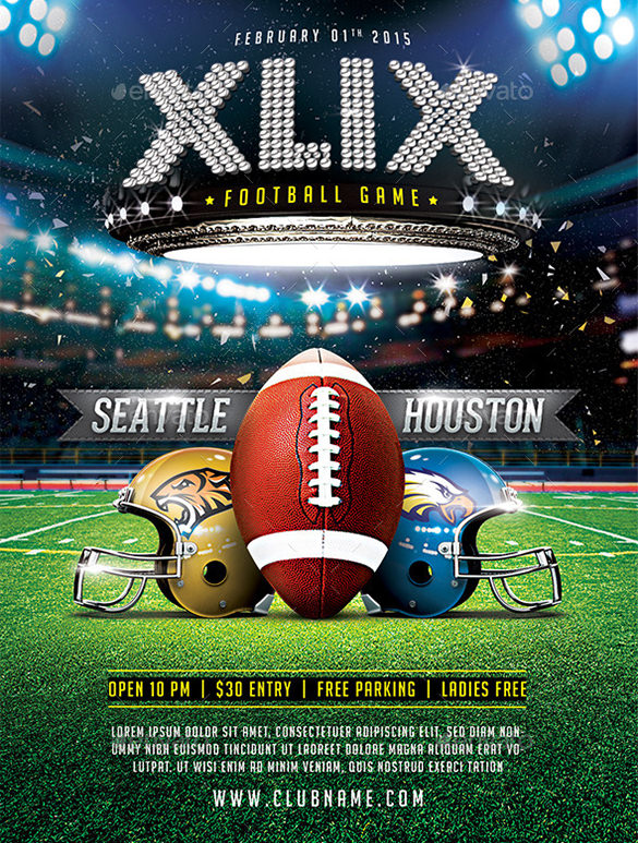 xlix-football-game-flyer-template