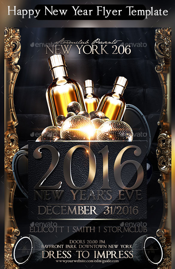 29  New Year Flyer Templates PSD EPS Indesign Word