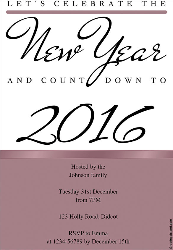 28+ New Year Invitation Templates – Free Word, PDF, PSD, EPS, InDesign Format Download | Free