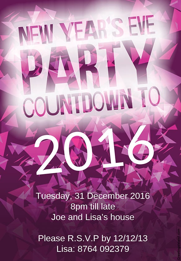 Free New Year Party Invitation Template