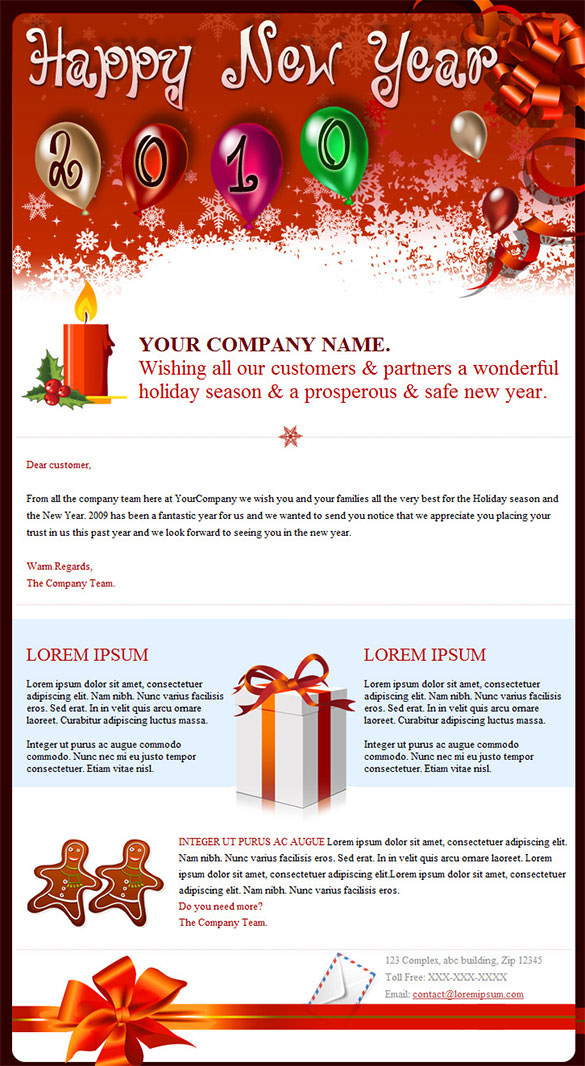 14+ New Year Email Templates Free PSD, PHP, HTML, CSS Format Download!