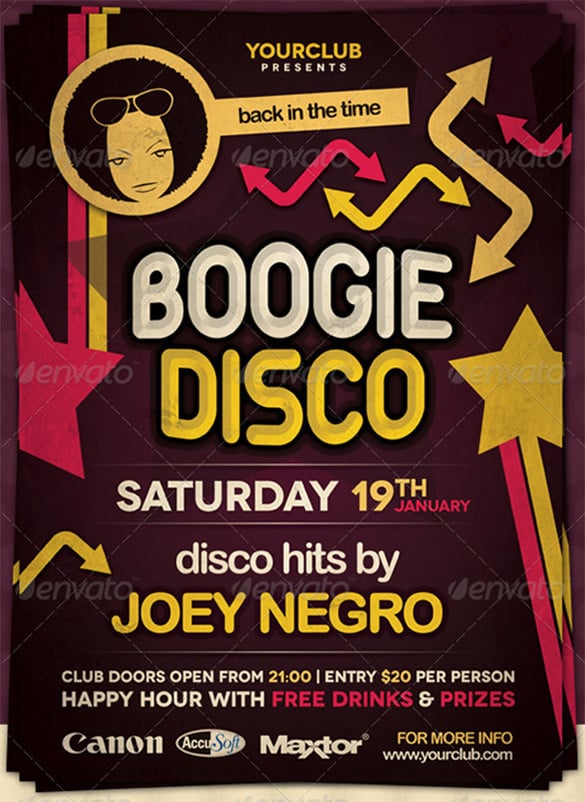 boogie disco flyer