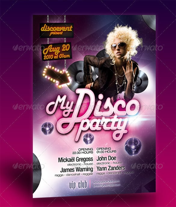 my disco party flyer