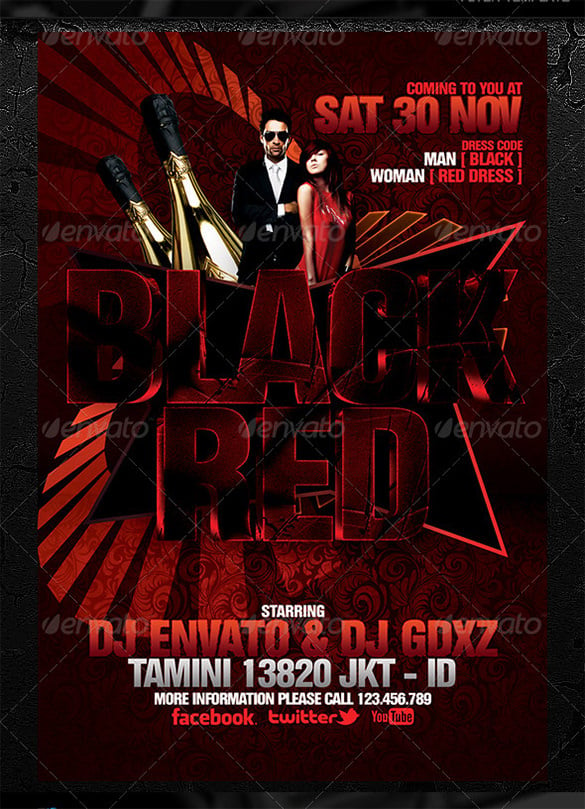 black-and-red-flyer-template